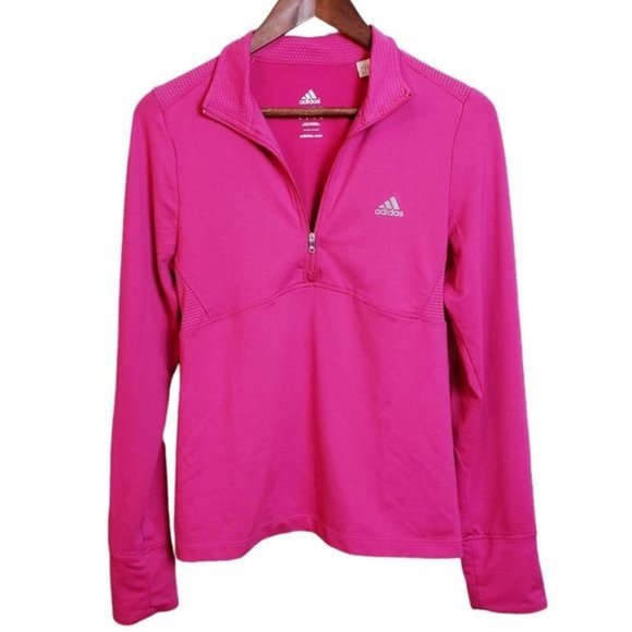 adidas Tops - ADIDAS Activewear Women's 1/2 Zip Sweatshirt Pullover Jacket Pink Sz M Used